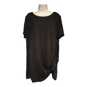 NWOT Crazy Train Twist Front Black Asymmetrical T-Shirt